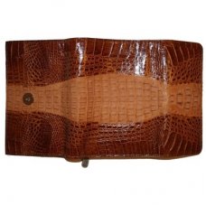 Кошелек женский из кожи крокодила коричневый PMT 81 Cognac