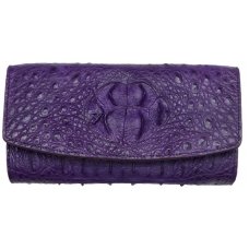 Кошелек женский из кожи крокодила фиолетовый PCM 03 BH  Violet 