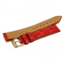 Ремешок для часов из кожи крокодила красный ALWS 01 Red