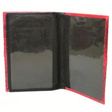 Обкладинка для паспорта зі шкіри морської змії червона SNPH 01 Red