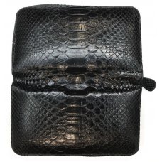 Гаманець зі шкіри пітона чорний PTWI 11 EX Black