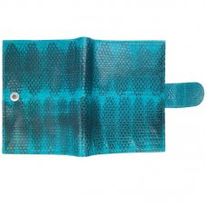 Гаманець зі шкіри морської змії синій PCSS 03 Turquoise