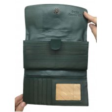 Кошелек женский из кожи крокодила зеленый PCM 03 BT Green