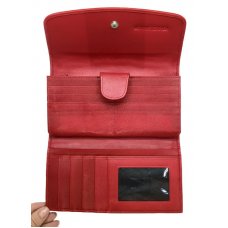 Кошелек женский из кожи крокодила красный PCM 03 ST Red