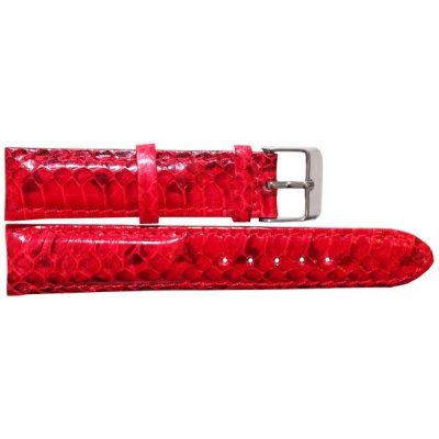  Ремінець для годинника зі шкіри морської змії червоний SNWS 01 Red , фото